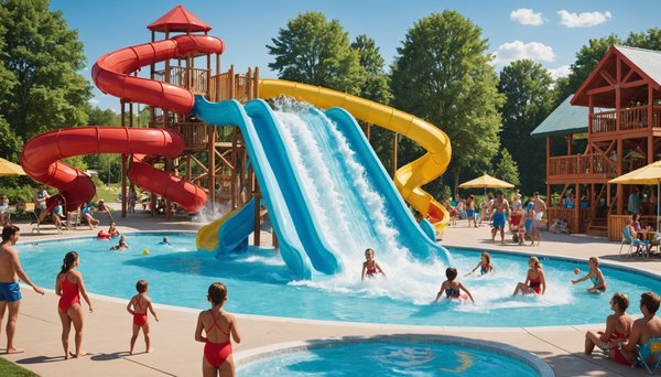 Toboggans aquatiques camping : sécurité et loisirs avec ciela village