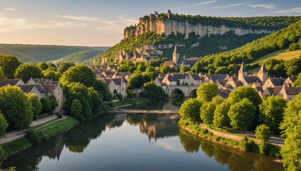 Vallée de la dordogne lot : paysages et villages avec le camping les cigales